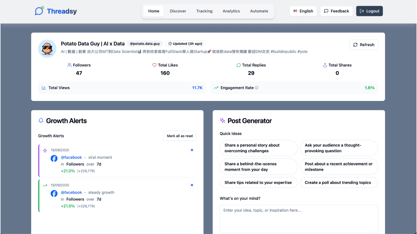 Threadsy - Threads Better with AI